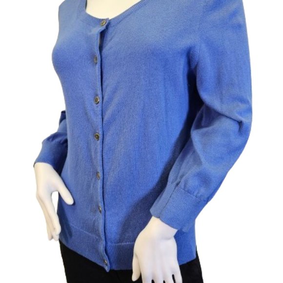 Blue Banana Republic Large Sized Cotton and Silk Cardigan - Picture 2 of 15